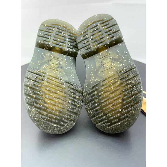 Dr. Marten Cosmic Glitter Toddler Size 4 Kids Combat Boots Black Patent Leather - Picture 9 of 9